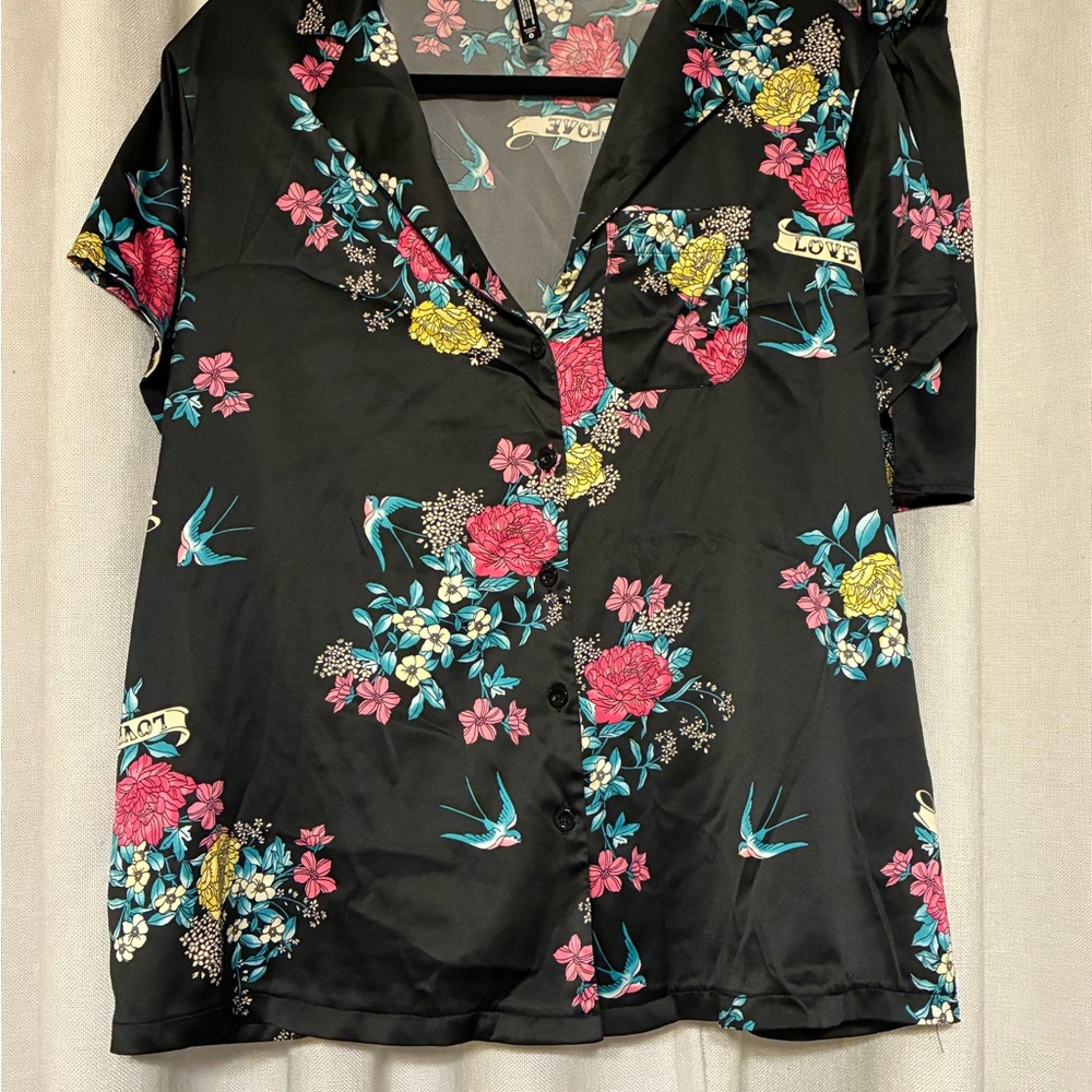 Torrid Pajama Shorts Set - Black - Picture 3 of 7